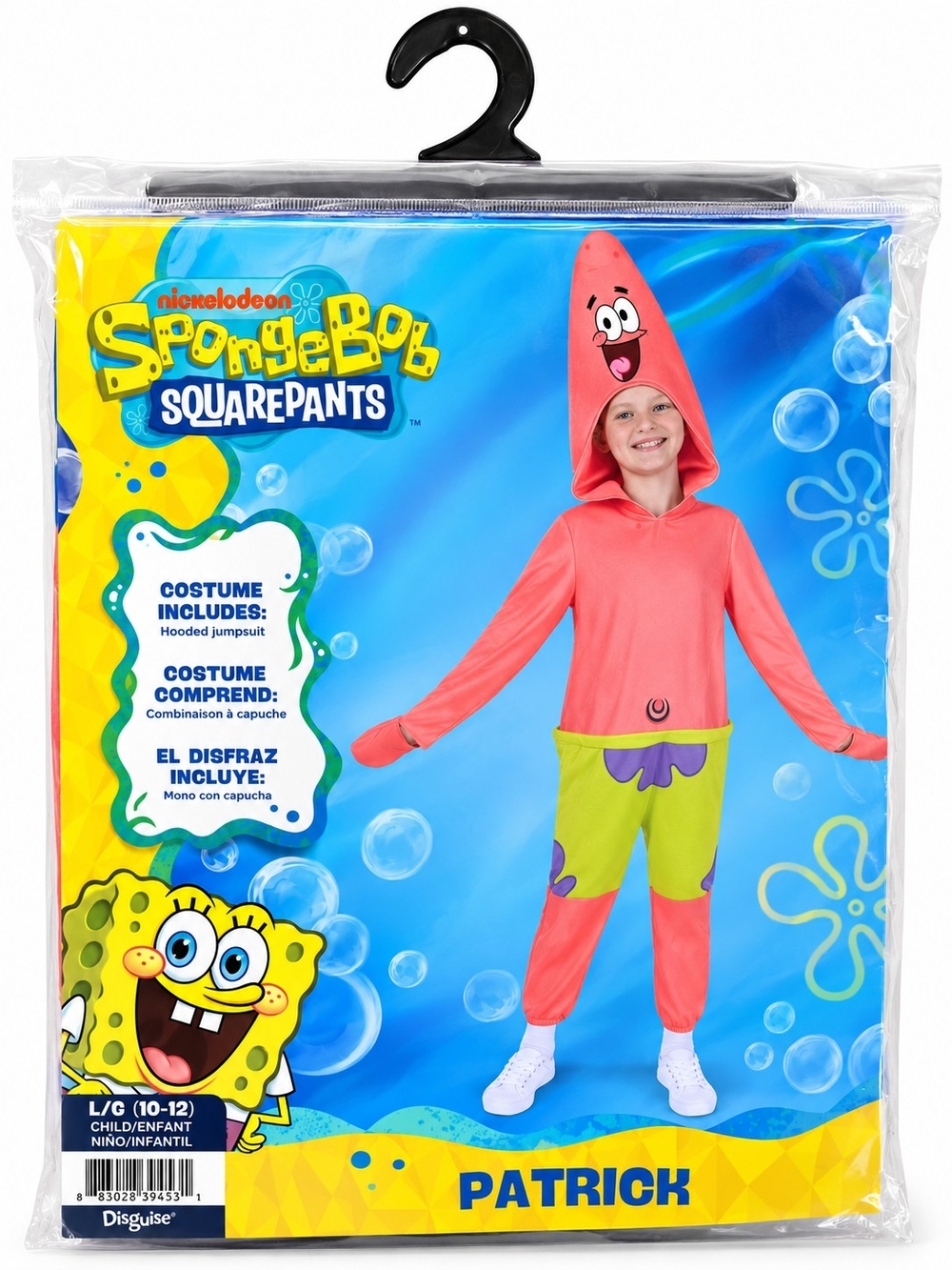 SpongeBobNew in original packaging Nickelo Patrick Star Costume Kids L 10-12 NIP